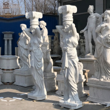 Antique Design Greek Pillar Marble Column Statue Decoration